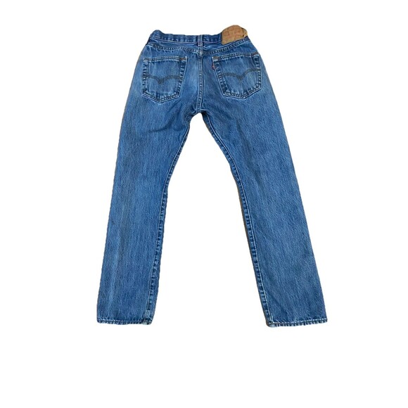 Levi's 501 Blue Denim Straight Jeans Size 29 X 30 - Picture 3 of 8